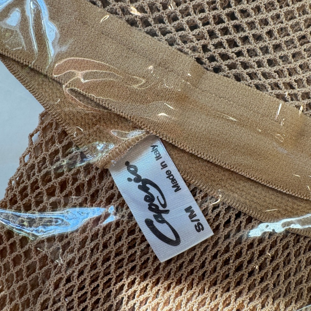 Capezio 3000 Professional Fishnet Tights Caramel S/M 2 Pairs Made in Italy NEW - Picture 6 of 6